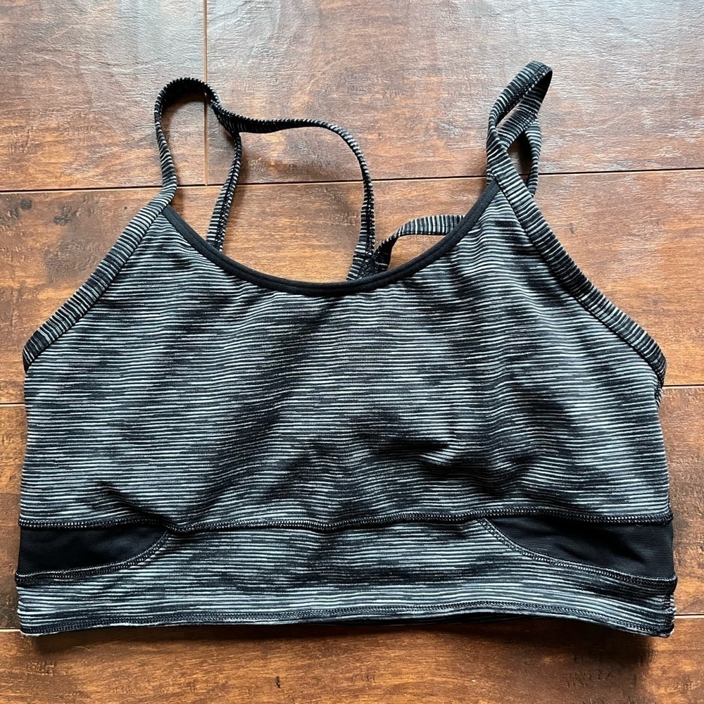 Athleta Gray Heather Unpadded Active Sports Bra Size Large